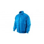box quilt garage jacket blue glow